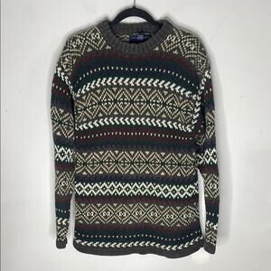ABERCROMBIE & FITCH The Big Sweater Fair Isle Sweater - Multicolor Size Small